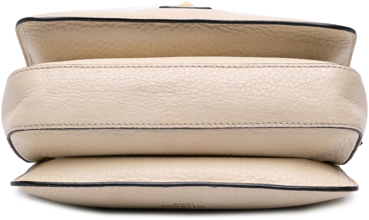 Valentino Calfskin B Rockstud Chain Shoulder Bag Bruin