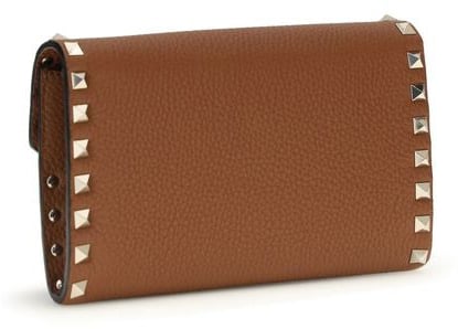 Valentino Garavani Valentino Garavani Brown Calf Leather Bos Taurus Wallet Bruin