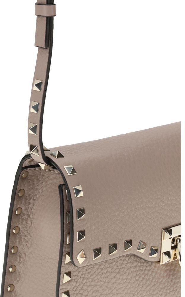 Valentino Garavani Valentino Garavani Beige Calf Leather Bos Taurus Shoulder Bag Beige