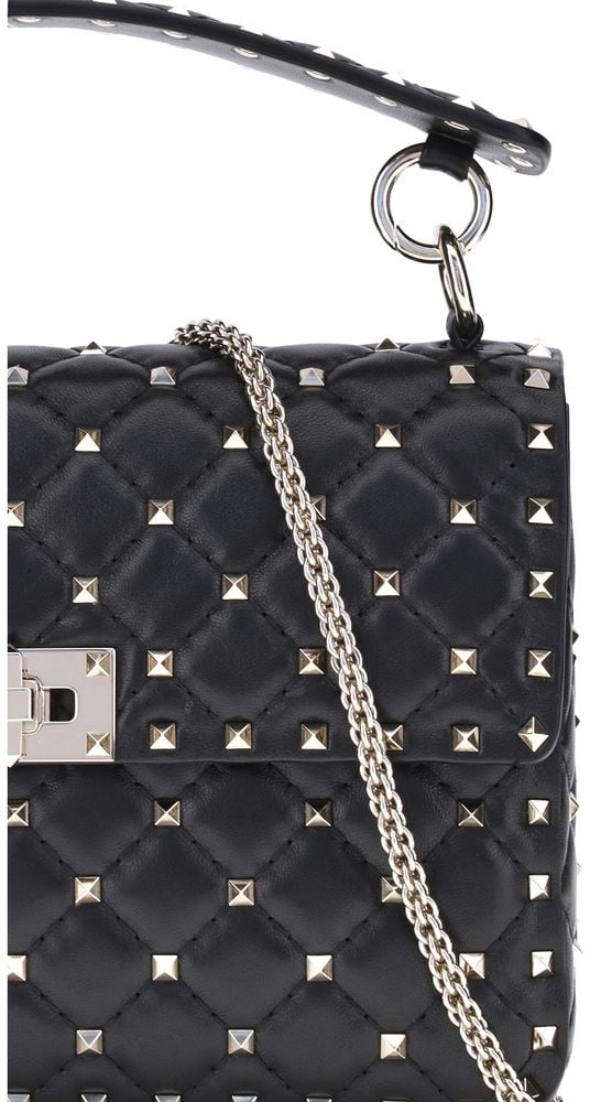 Valentino Garavani Valentino Garavani Black Lamb Ovis Aries Aries Shoulder Bag Zwart