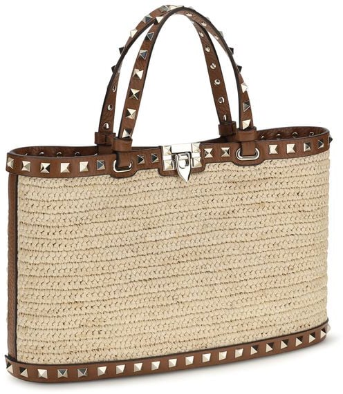 Valentino Garavani Valentino Garavani Beige Raffia Shoulder Bag Beige