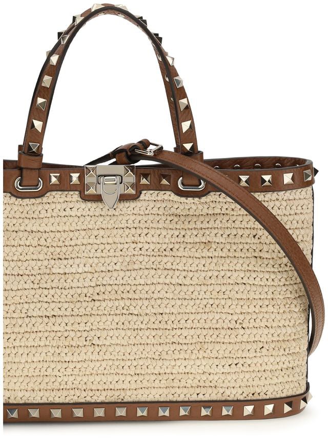 Valentino Garavani Valentino Garavani Beige Raffia Shoulder Bag Beige