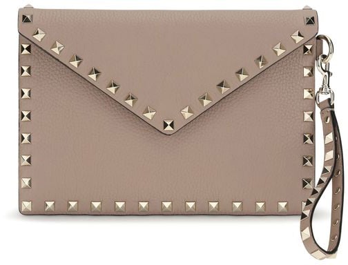 Valentino Garavani Valentino Garavani Pink Calf Leather Bos Taurus Wallet Roze