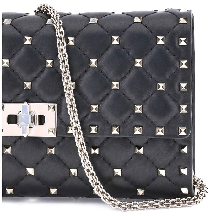 Valentino Garavani Valentino Garavani Black Lamb Ovis Aries Aries Shoulder Bag Zwart