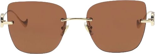 Valentino Garavani Brown Metal Sunglasses Bruin