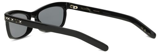 Valentino Garavani Black Acetate Sunglasses Zwart