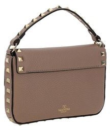 Valentino Garavani Beige Calf Leather Bos Taurus Shoulder Bag Beige