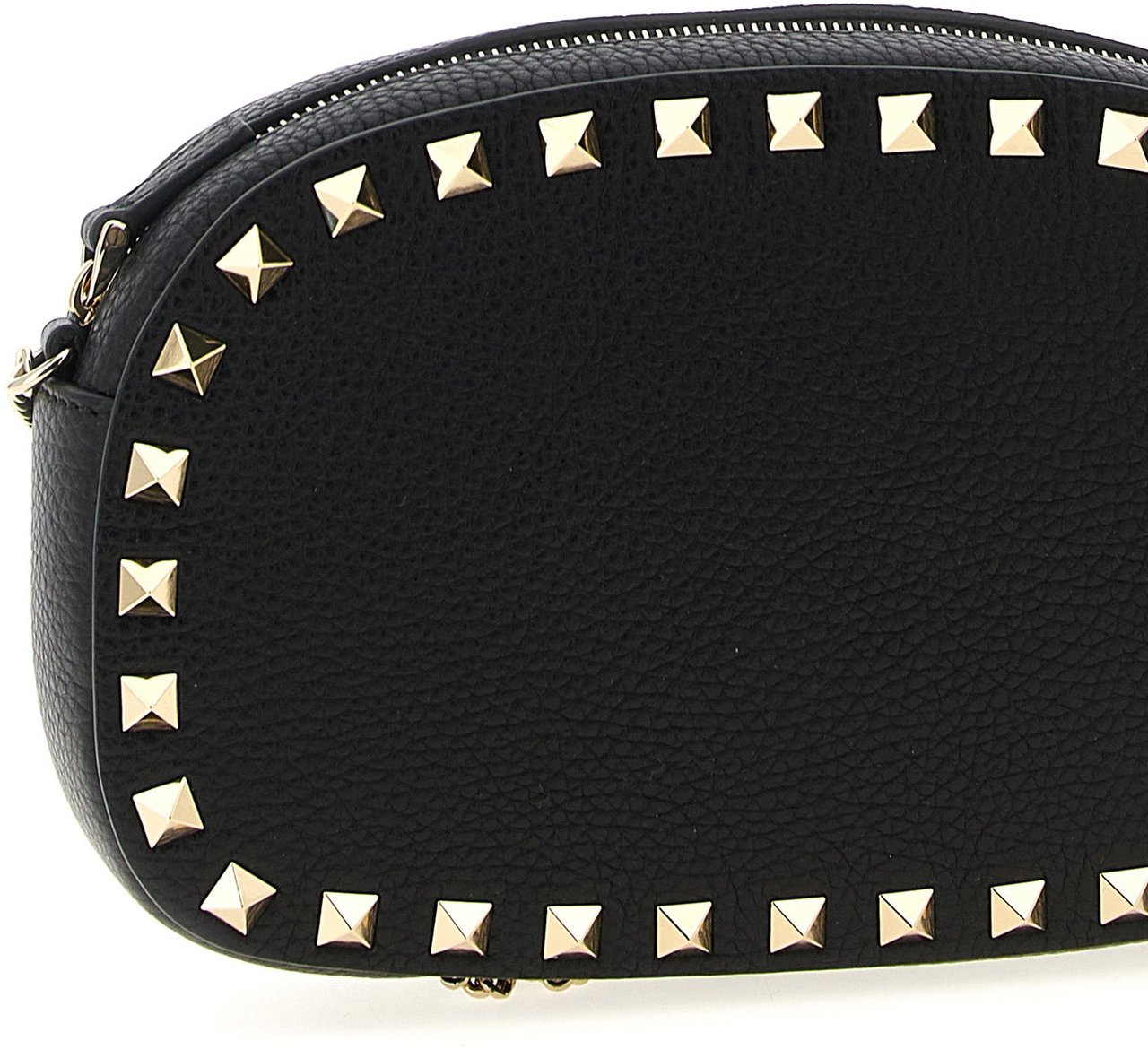 Valentino Garavani Black Calfskin Crossbody Bag Zwart