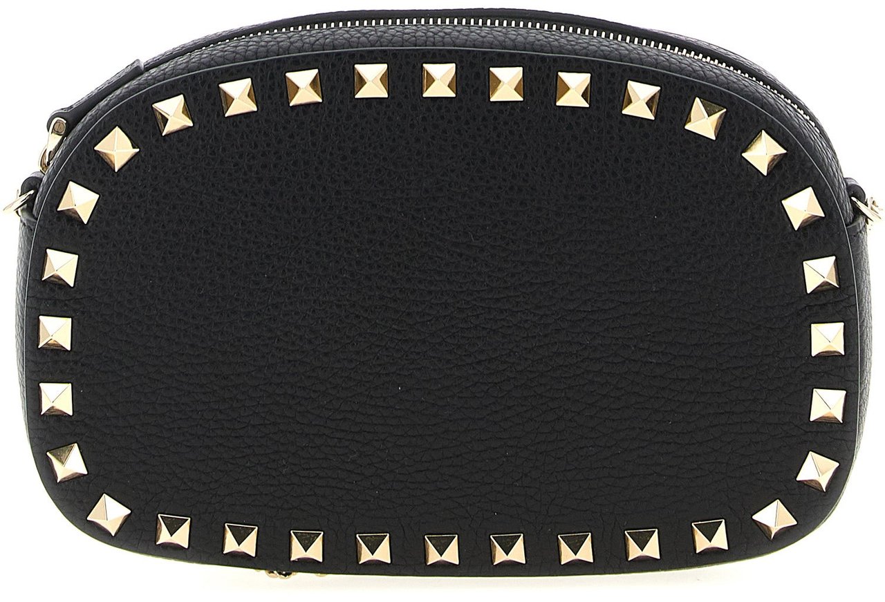 Valentino Garavani Black Calfskin Crossbody Bag Zwart