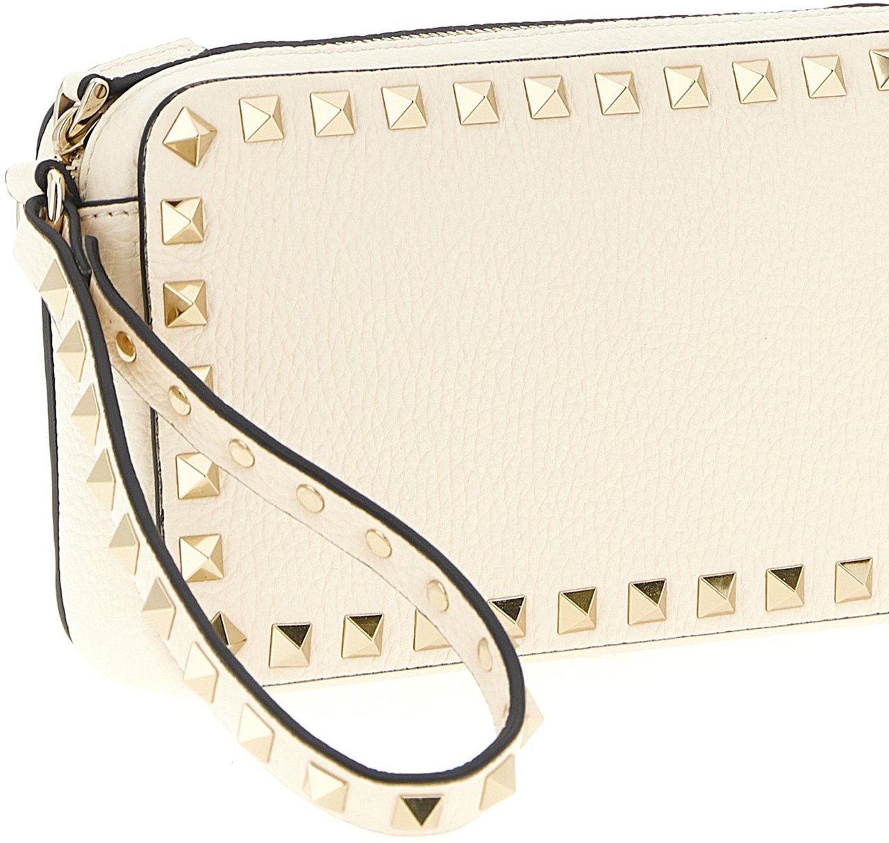 Valentino Garavani White Calfskin Clutch Bag Wit