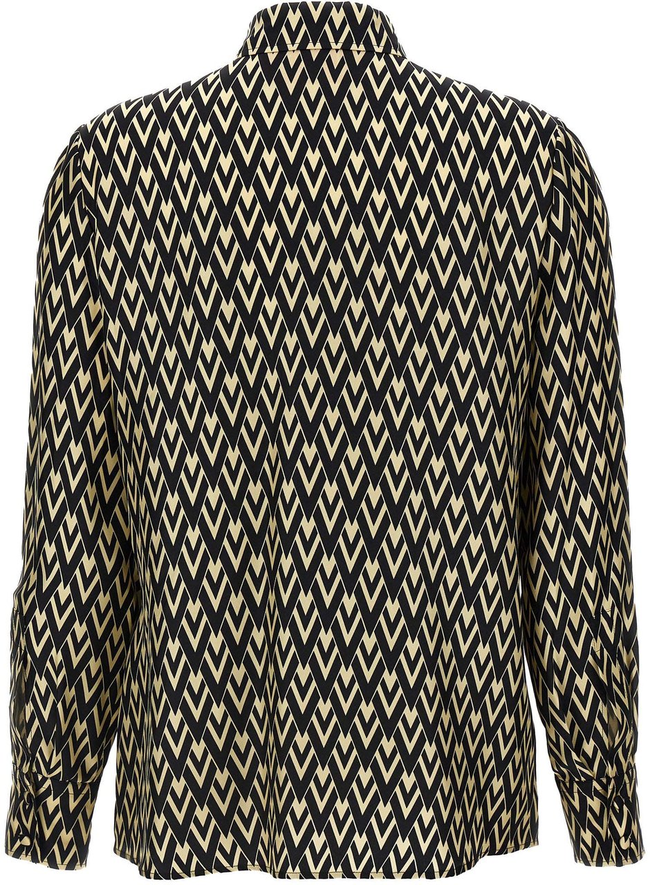 Valentino Garavani Bicolor Silk Blouse Divers