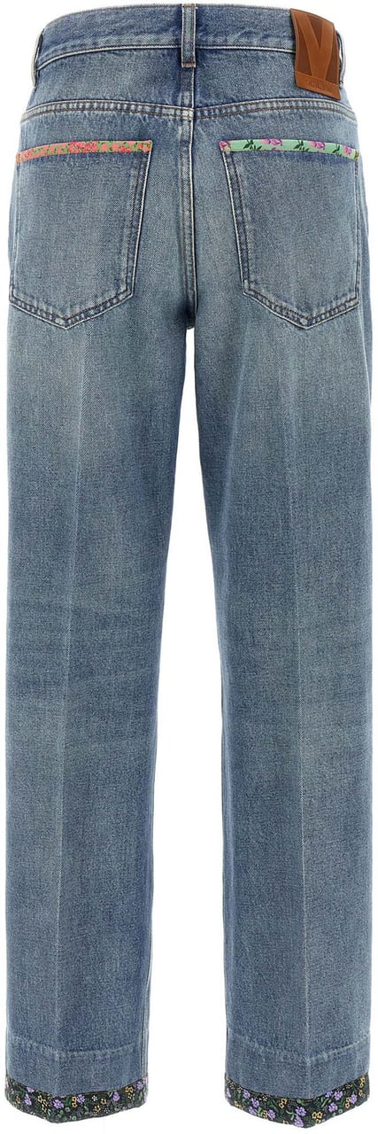 Valentino Garavani Blue Cotton Jeans Denim Blauw