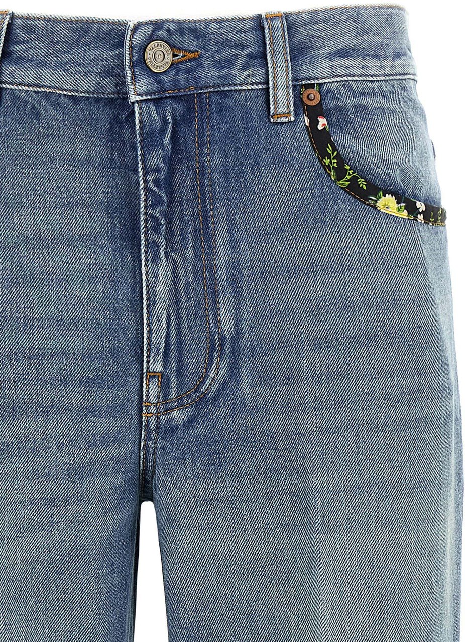 Valentino Garavani Blue Cotton Jeans Denim Blauw