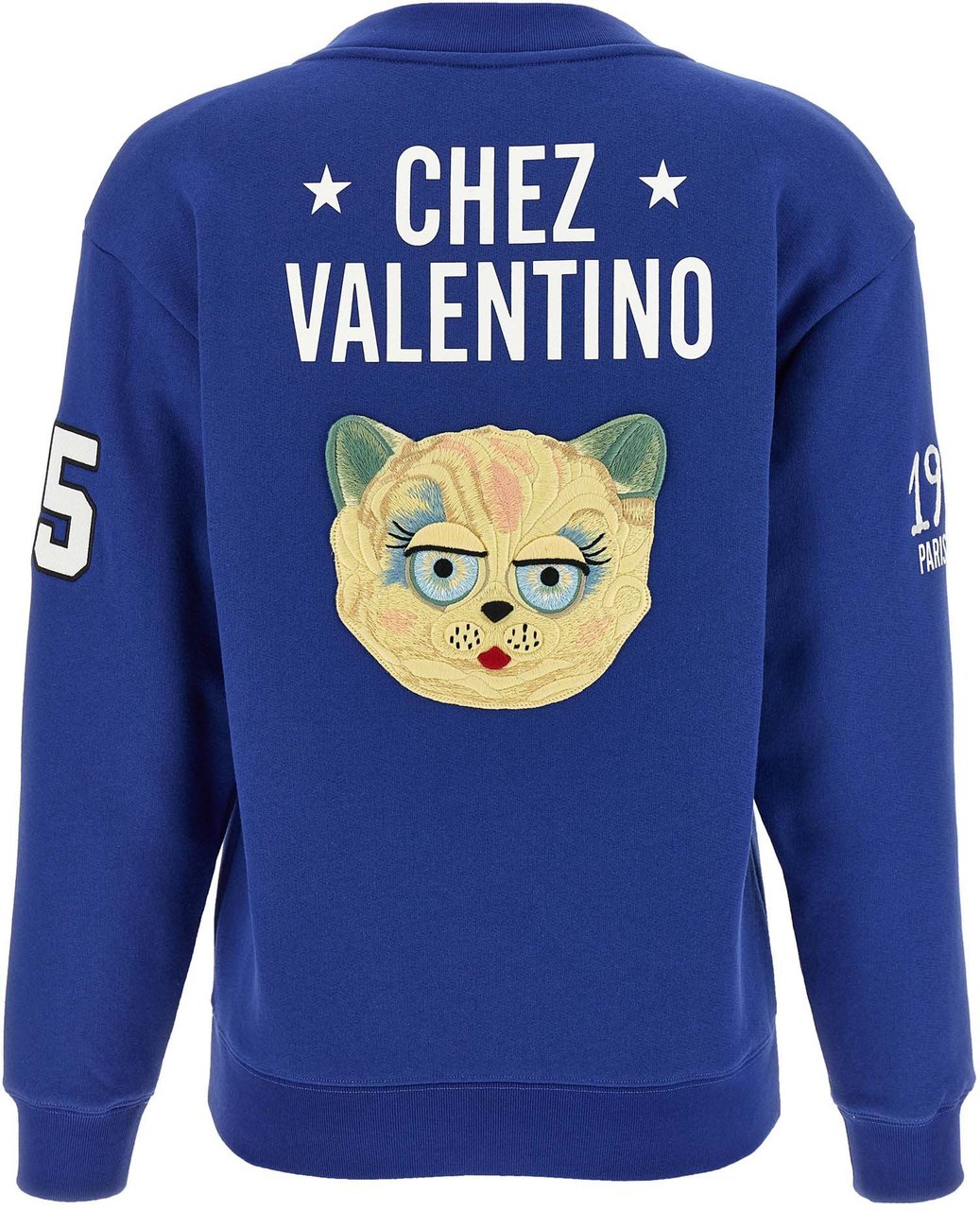 Valentino Garavani Blue Cotton Sweatshirt Blauw