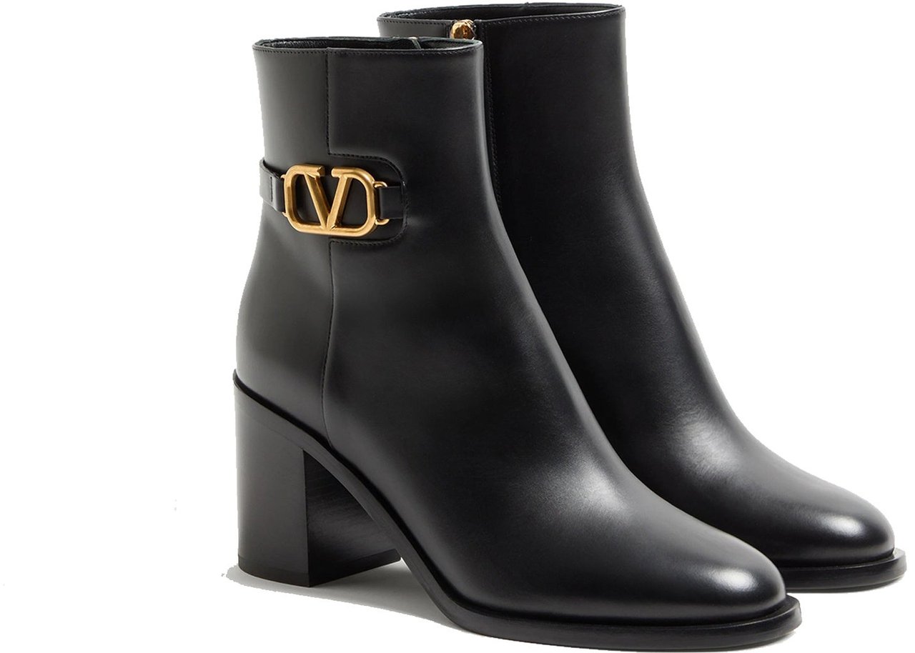 Valentino Garavani Valentino Garavani V logo Boots Zwart