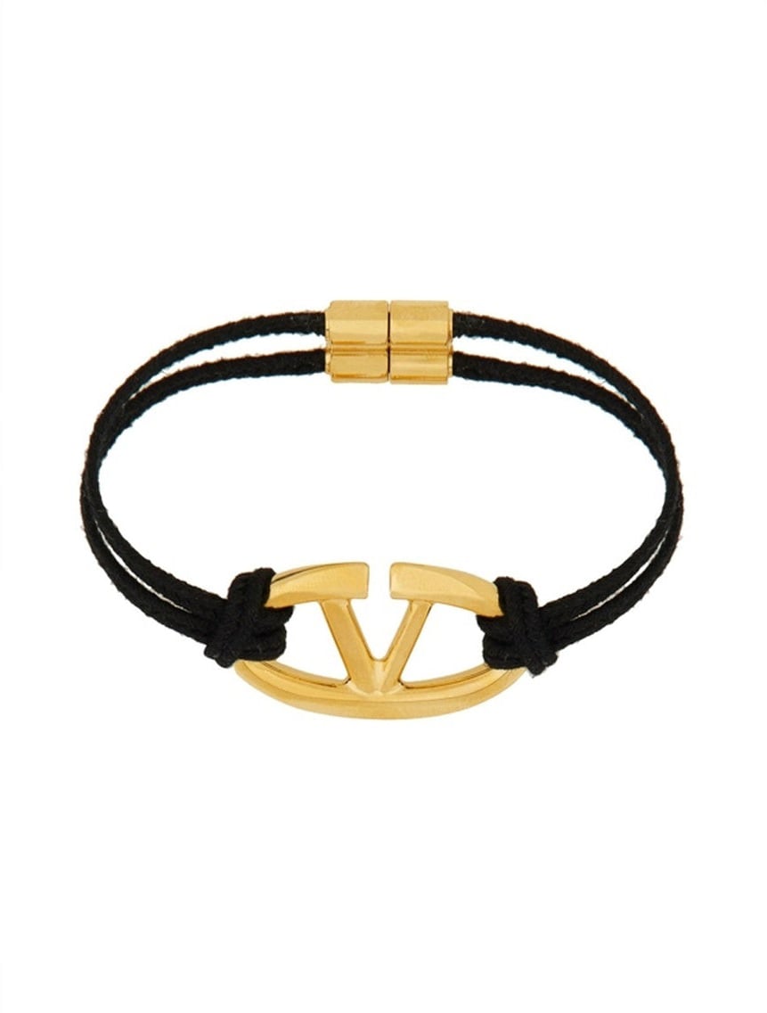 Valentino Garavani V-Logo Cotton Bracelet Divers