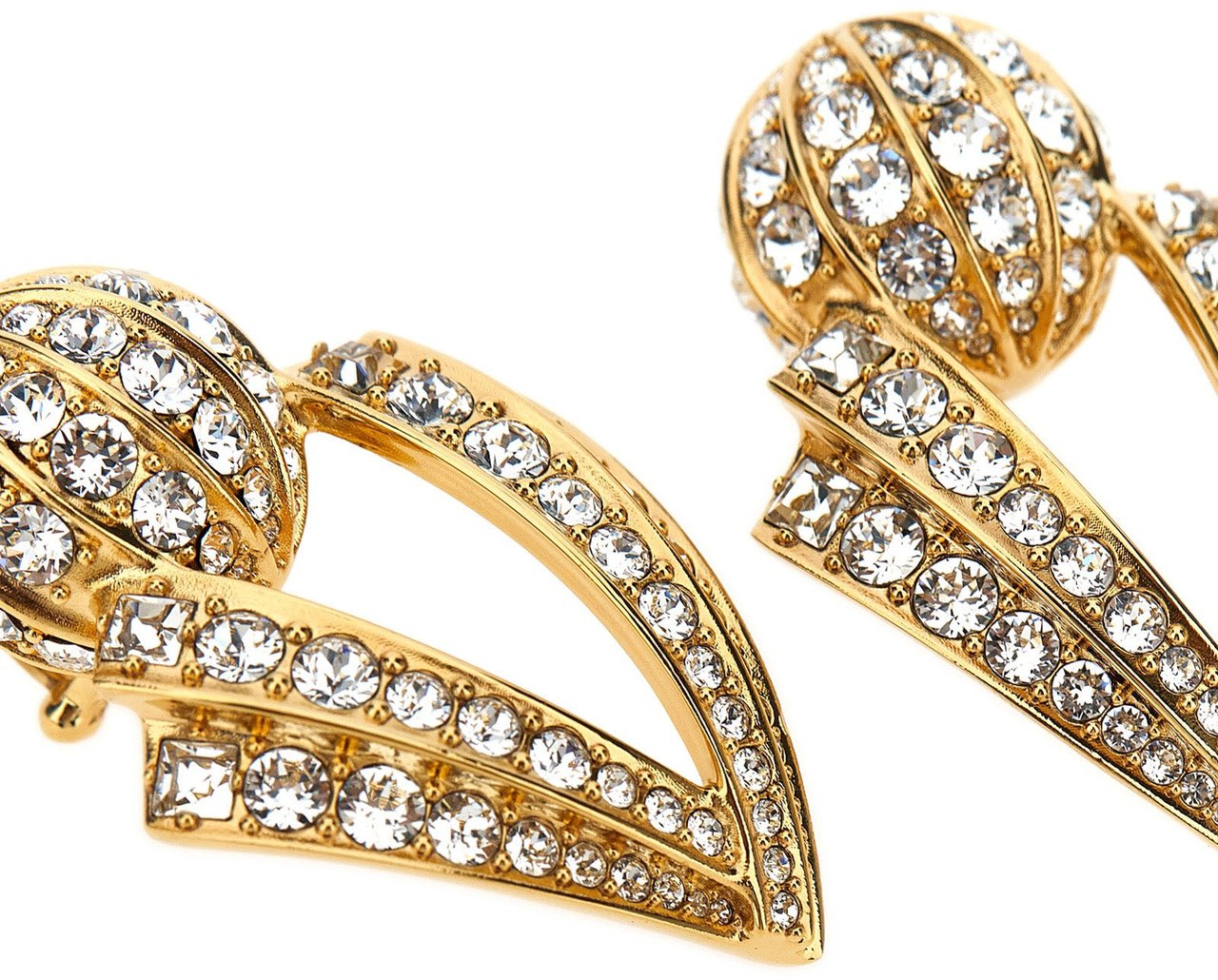 Valentino Garavani Gold Brass Earrings Goud