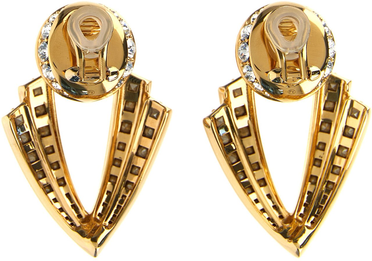 Valentino Garavani Gold Brass Earrings Goud