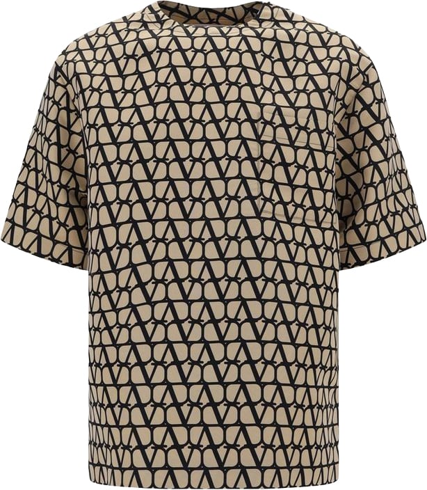 Valentino Garavani Brown Silk T-Shirt Wit