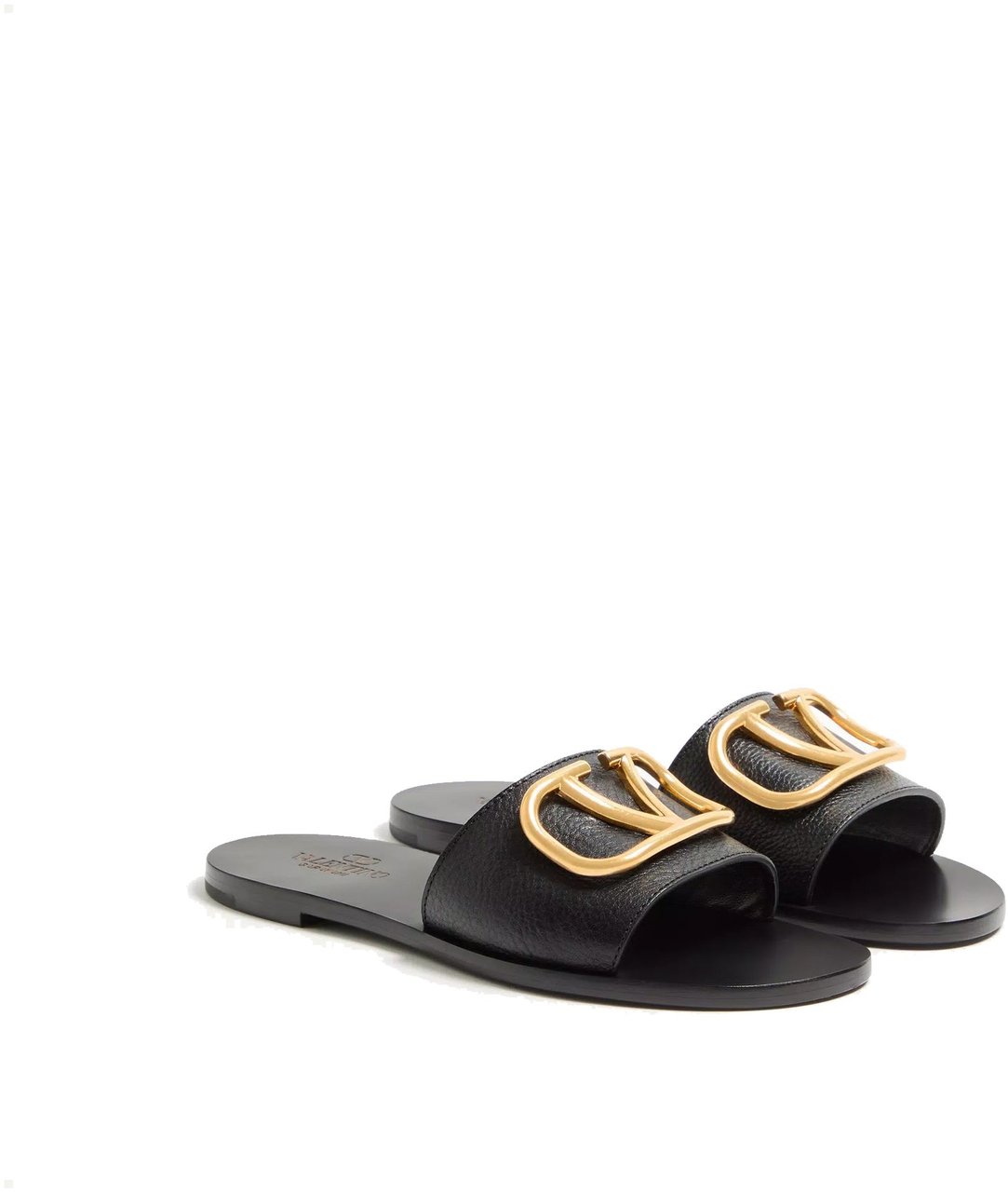 Valentino Garavani VALENTINO GARAVANI Vlogo Slide Sandals Zwart