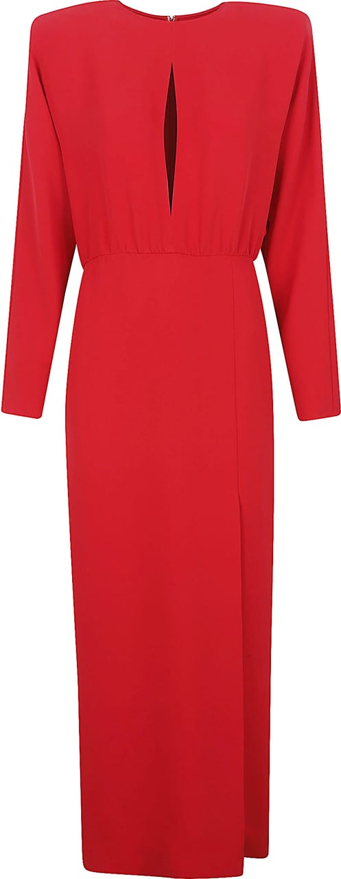 Valentino Garavani Fluid Silk Maxi Dress Rood