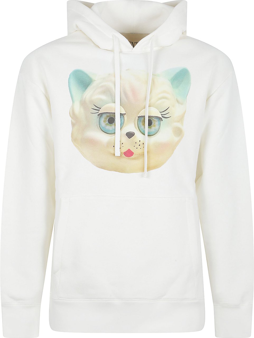 Valentino Garavani Le Chat de la Maison Print Cotton Hoodie Wit