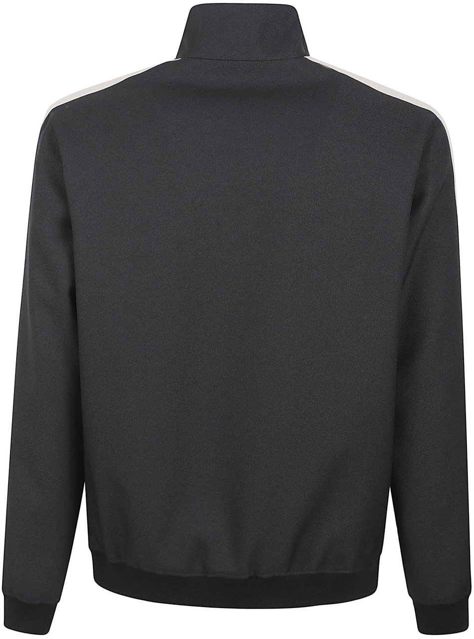 Valentino Garavani Black Knit Sweater with Zip Front Zwart