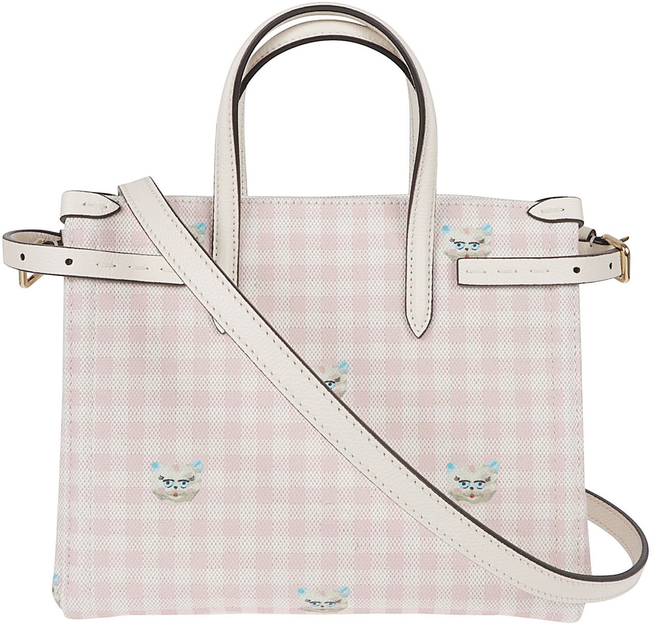 Valentino Garavani Structured Canvas Shopping Bag Wit
