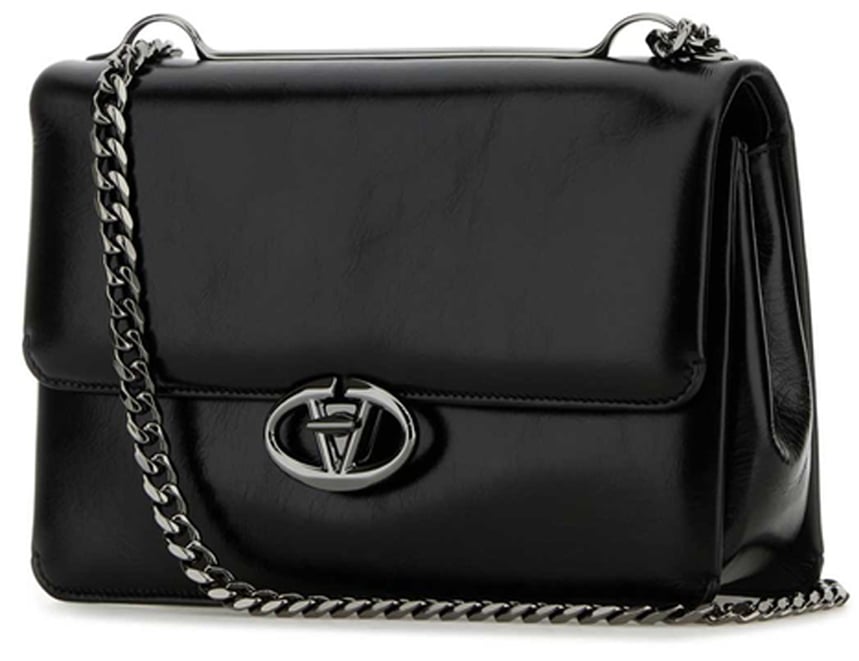 Valentino Garavani Structured Flap Closure Shoulder Bag Zwart