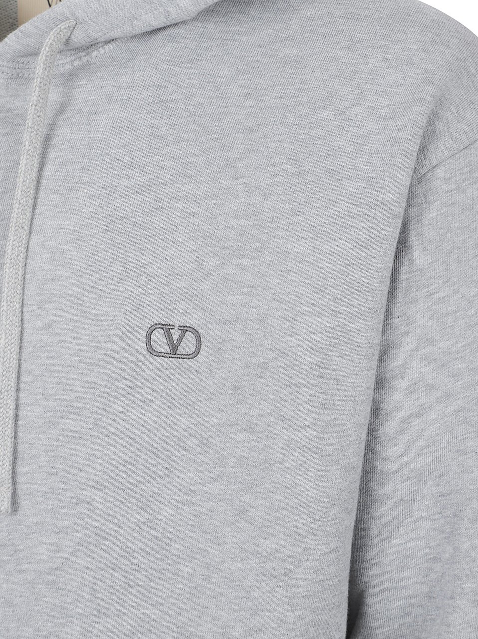 Valentino Garavani Regular Fit Hooded Sweatshirt with VLogo Embroidery Wit