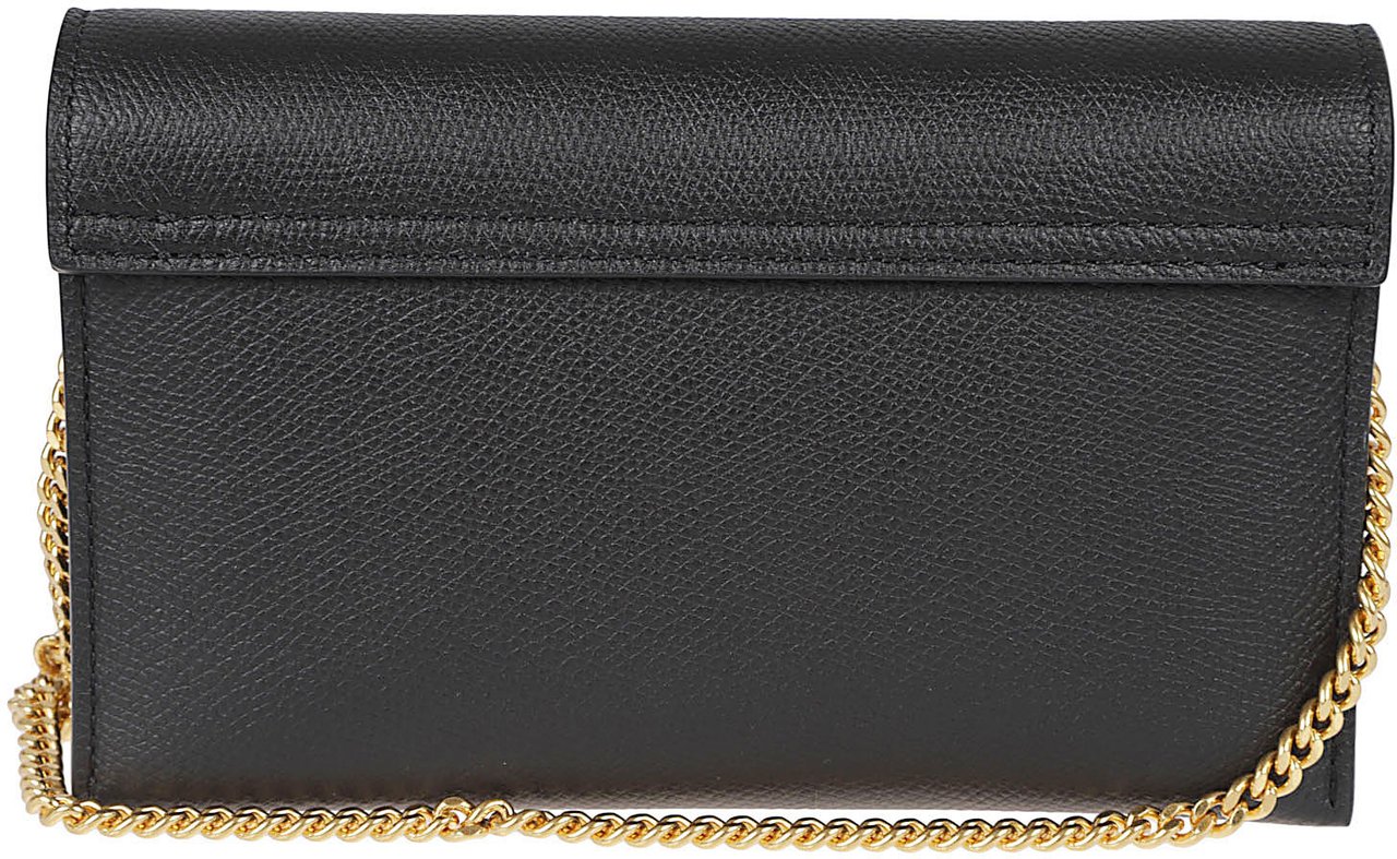 Valentino Garavani Textured Leather Clutch Zwart