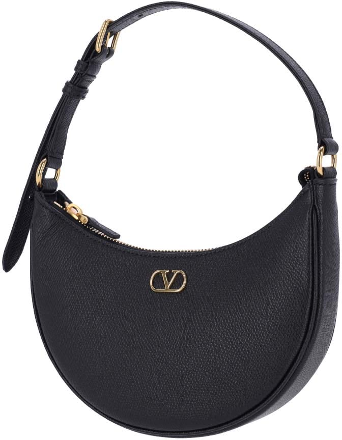 Valentino Garavani "Vlogo Signature" Mini Hobo Bag Black Zwart