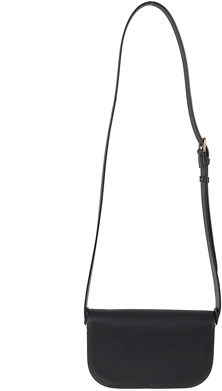 Valentino Garavani Pebble Leather Crossbody Bag Zwart