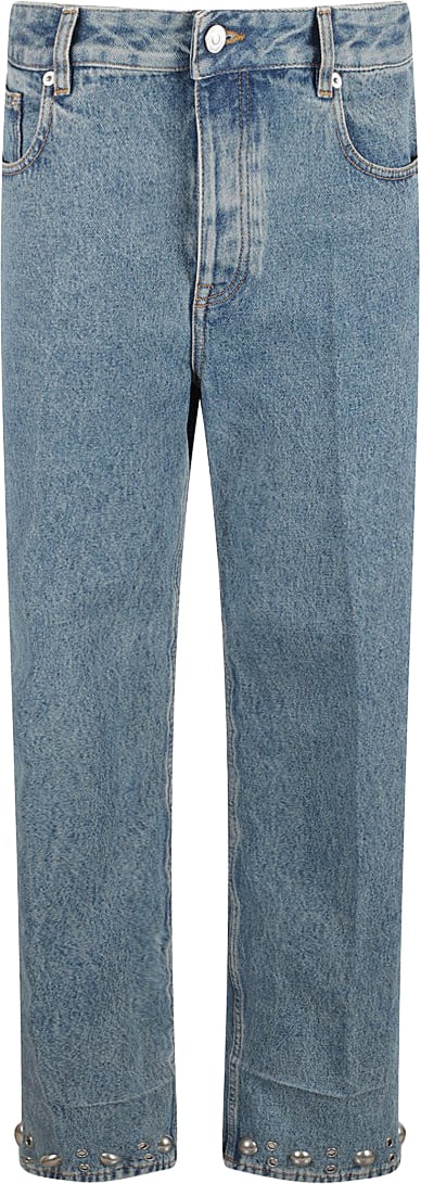 Valentino Garavani Classic Straight-Leg Jeans With Five-Pocket Design Blauw