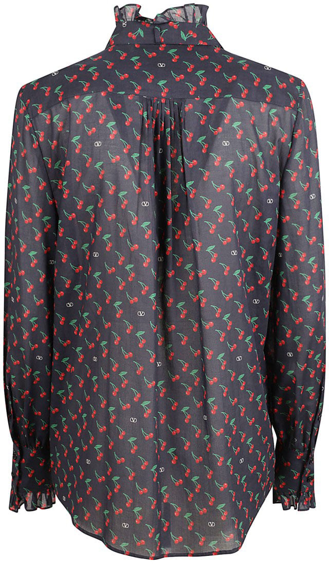 Valentino Garavani Cherry Print Shirt Grijs