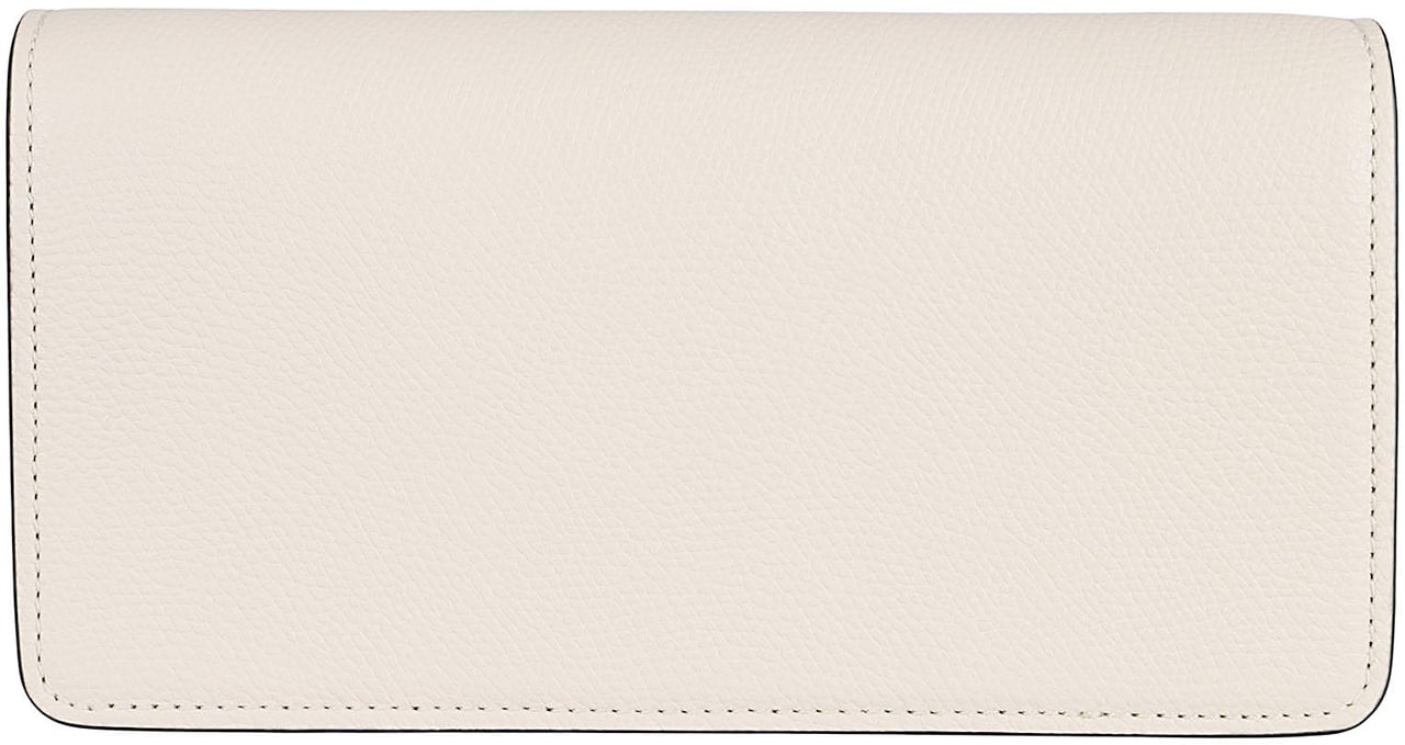 Valentino Garavani Textured Leather Wallet with Flap Closure and Accordion Interior Neutraal