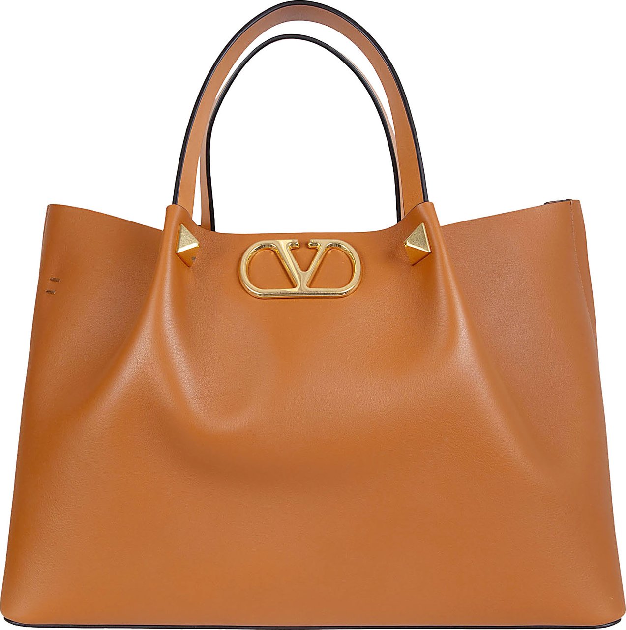 Valentino Garavani Structured Shopping Bag with VLogo Signature Detail Oranje