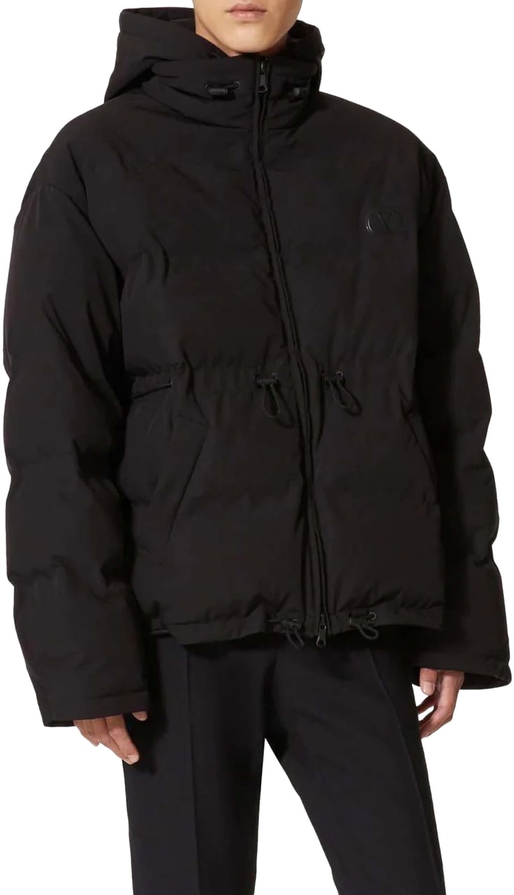 Valentino Garavani Vlogo Puffer Jacket Zwart