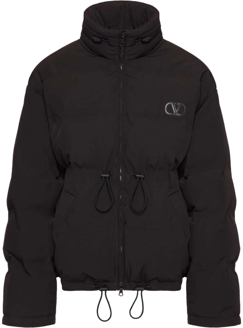 Valentino Garavani Vlogo Puffer Jacket Zwart