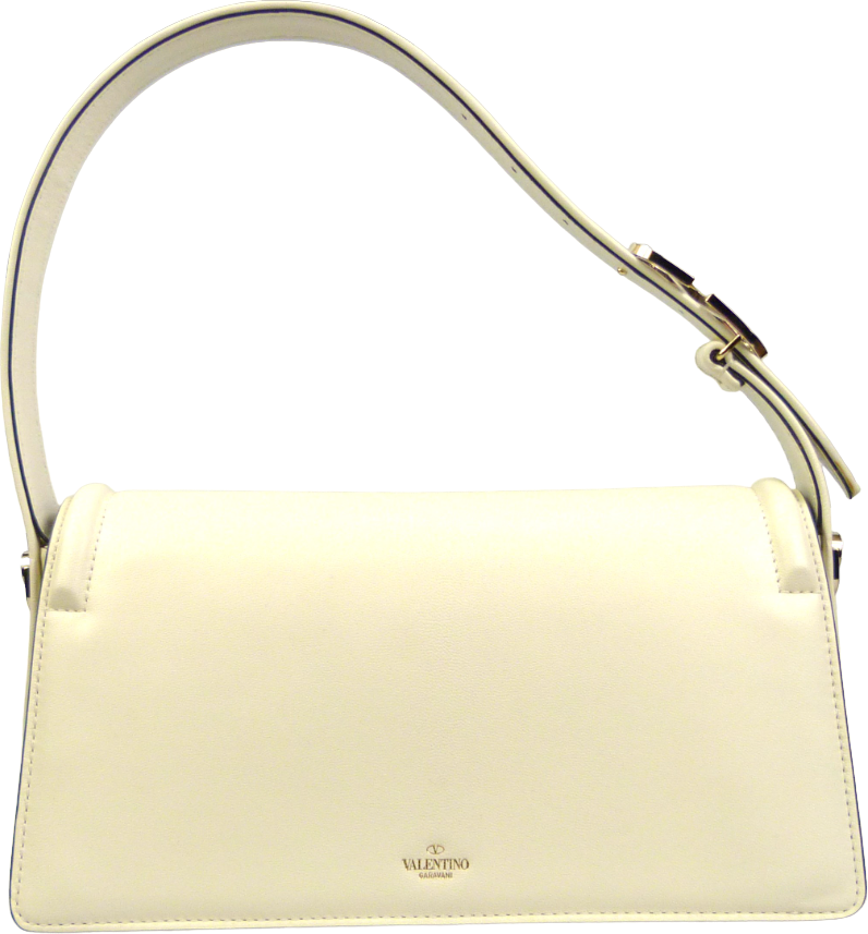 Valentino Garavani Shoulder Bag in Pelle Avorio Wit