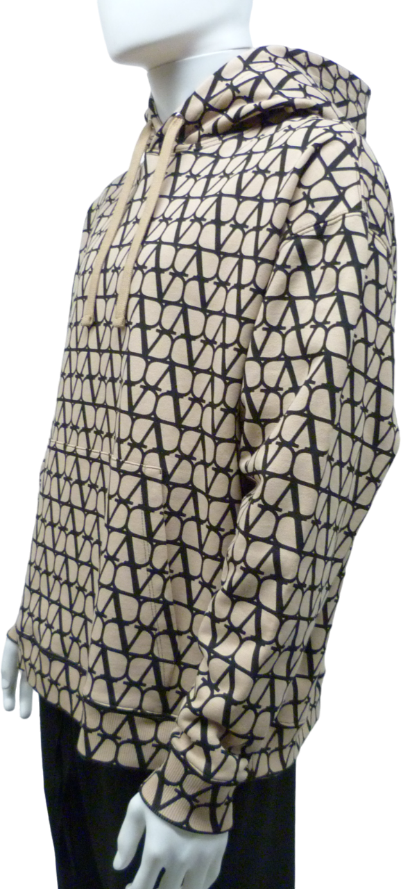 Valentino Garavani Felpa con cappuccio Vlogo Beige