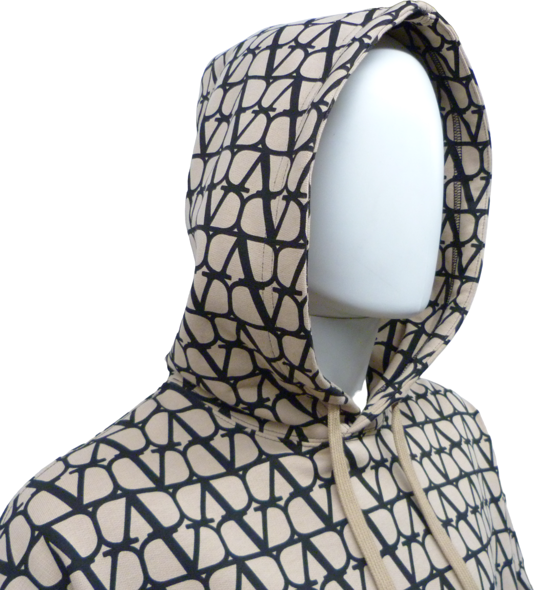 Valentino Garavani Felpa con cappuccio Vlogo Beige