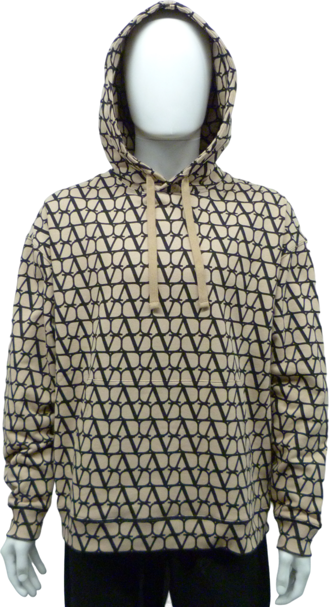 Valentino Garavani Felpa con cappuccio Vlogo Beige