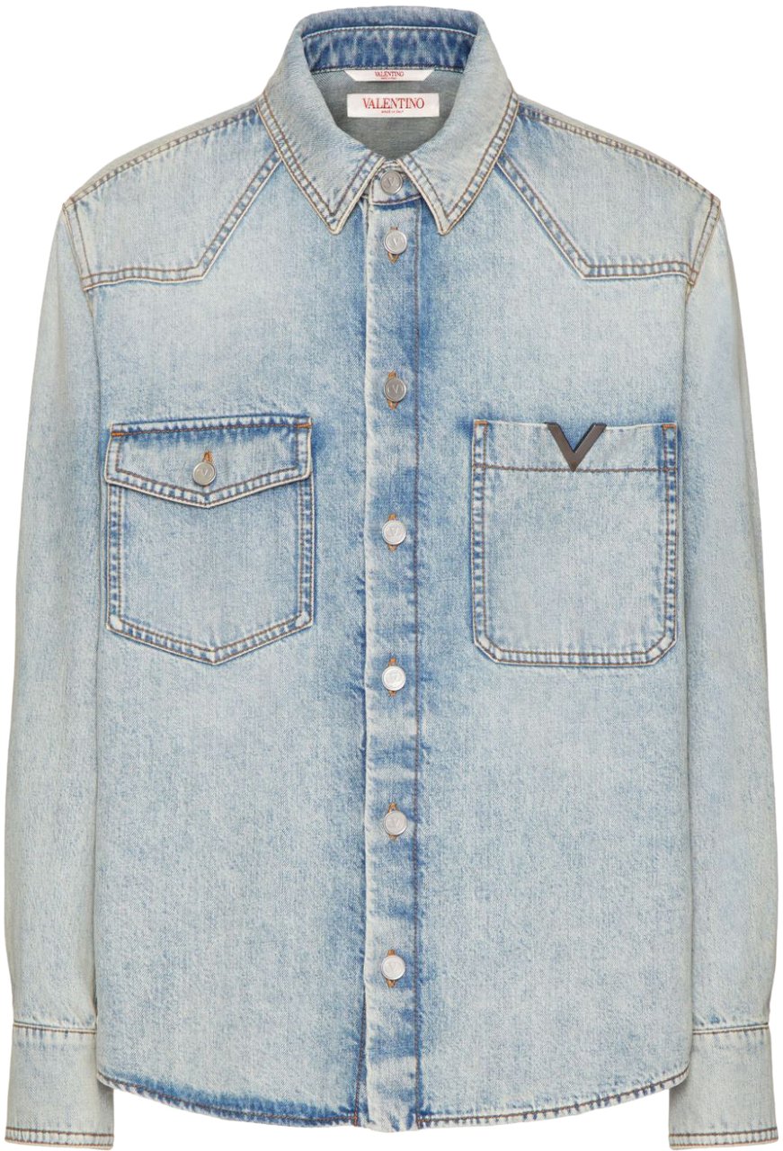 Valentino Garavani Shirts Blue Blauw