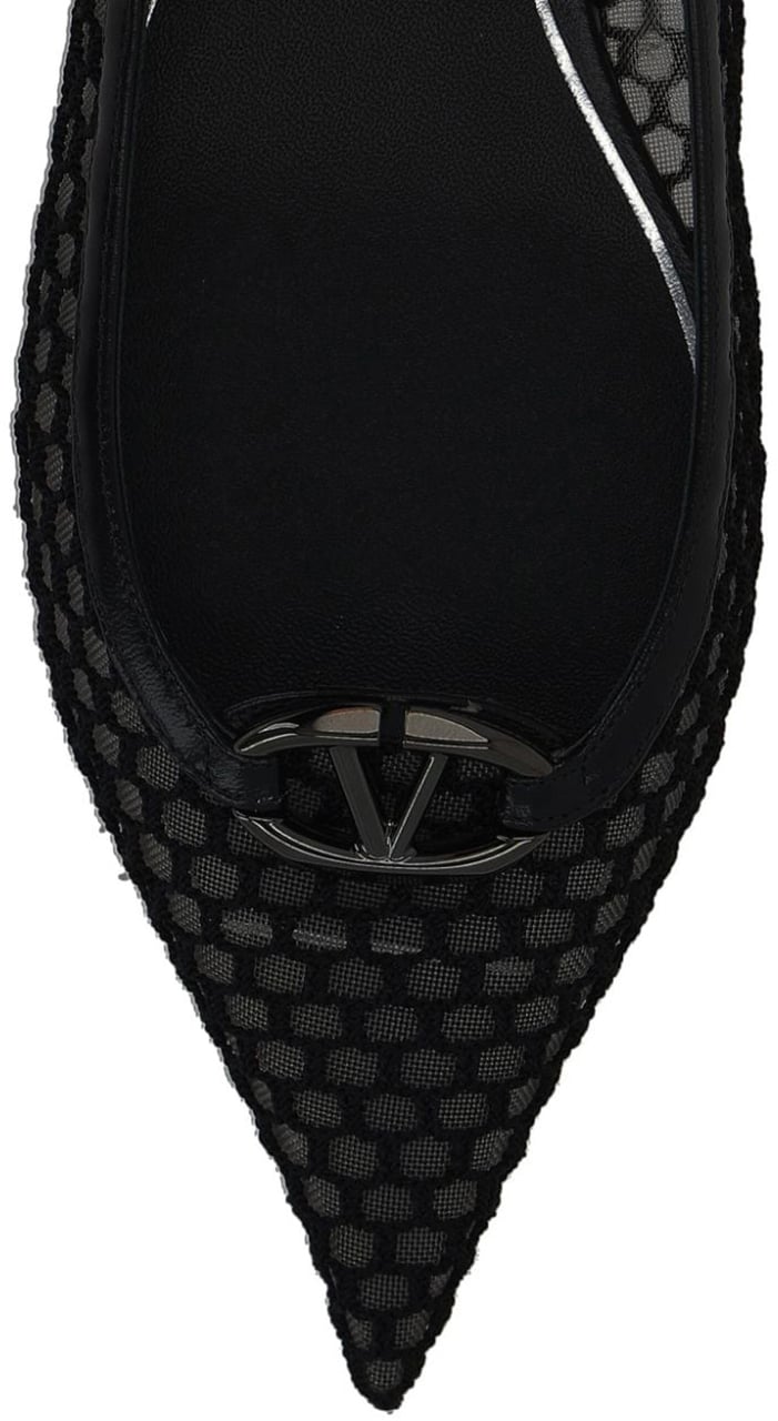 Valentino Garavani Pointed slingback ballet flats 20 mm Zwart