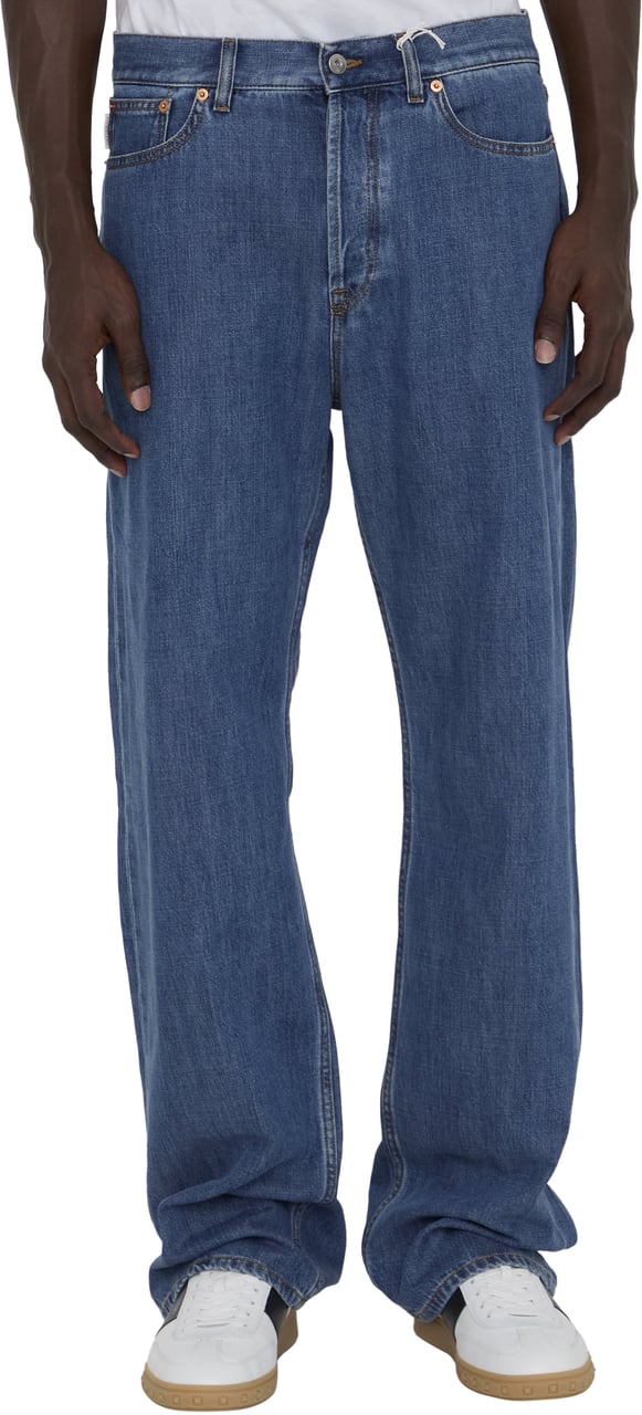 Valentino Garavani Denim Straight jeans Blauw