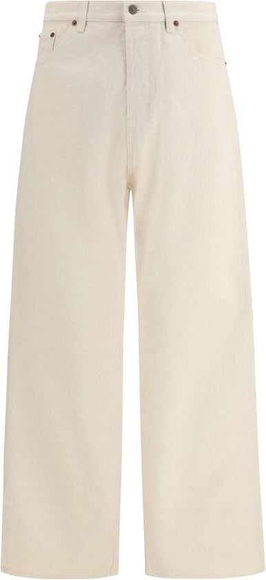 Valentino Garavani Beige Cotton Casual Pants Beige