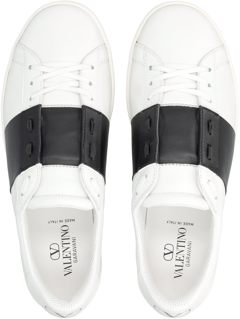 Valentino Garavani Open Royco Vlogo White/Black/White Wit