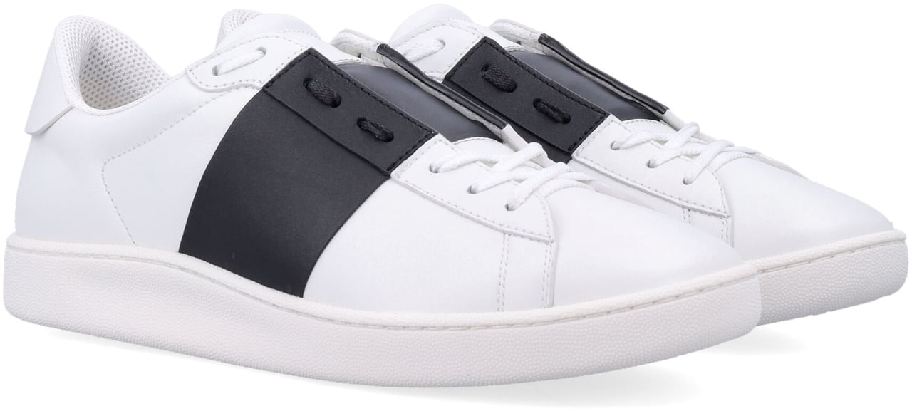 Valentino Garavani Open Royco Vlogo White/Black/White Wit