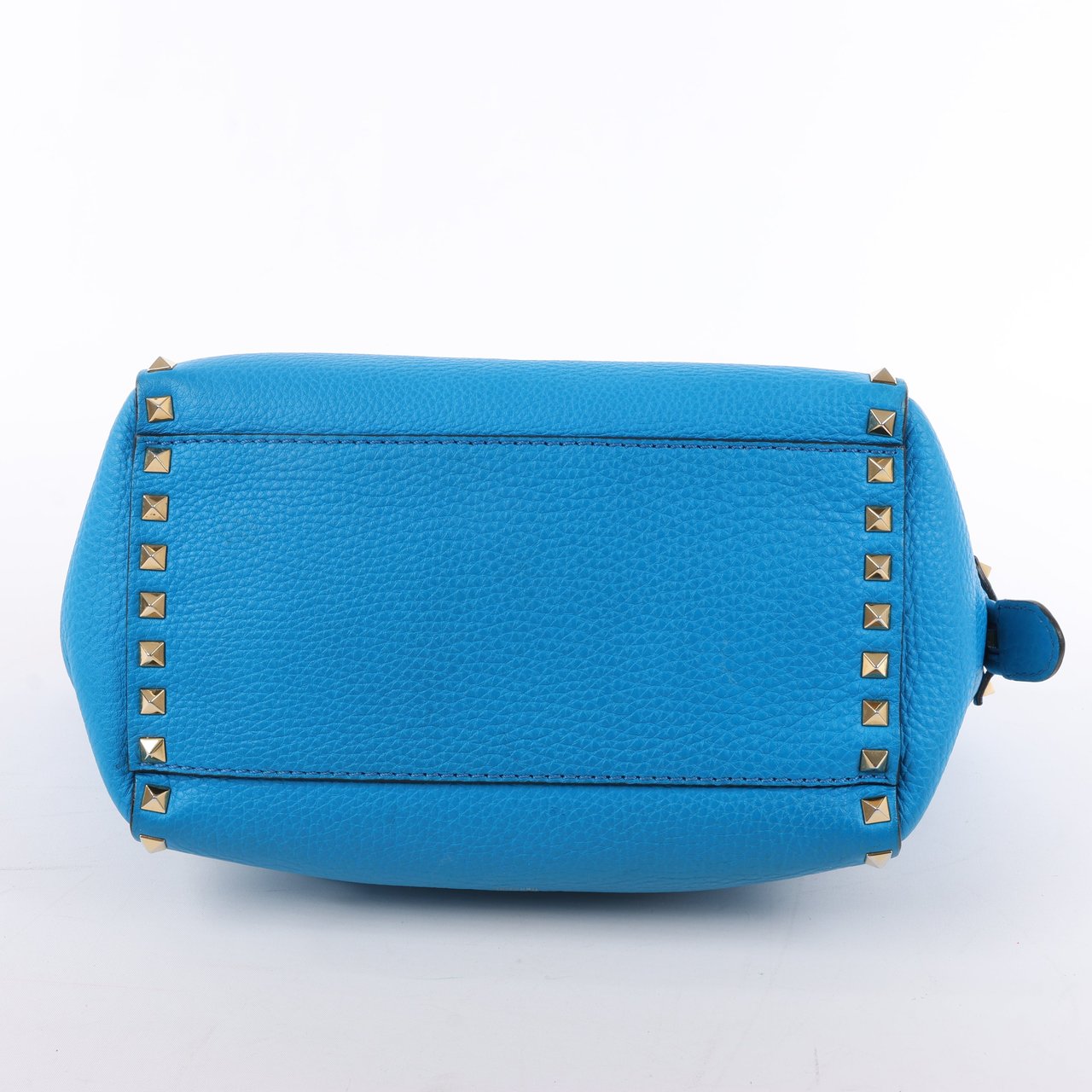 Valentino Garavani Valentino Garavani Rockstud Leather 2Way Handbag in Blue Blauw